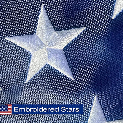 Pole Sleeve Flag 3x5,Us Flag Pole Sleeve,New 420D Polyester,Heavy Duty Durable TearProof,Embroidered Stars,Sewn Stripes,UV Protection,Water Resistant,Sleeved American Flag (Pole NOT Included)