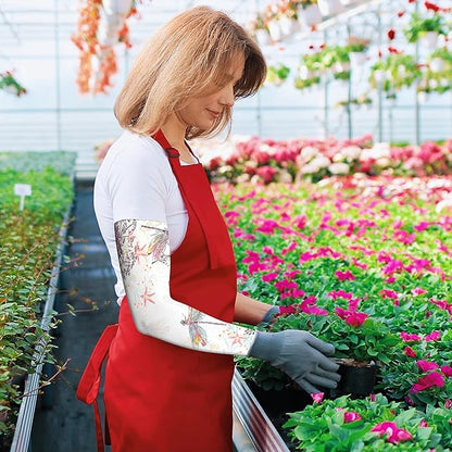 Buwuta Garden Sleeves for Women Dragonfly Sun Protection Sleeves Anti-Scratch Arm Cooling Sleeves for Farmers Sports