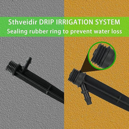 226 Ft Drip Irrigation System Watering System for Outdoor Plants, Greenhouse Sprinkler System Kits, Garden Raised Bed Irrigation Drip Irrigation Kits with 1/2 in,1/4 in Hose