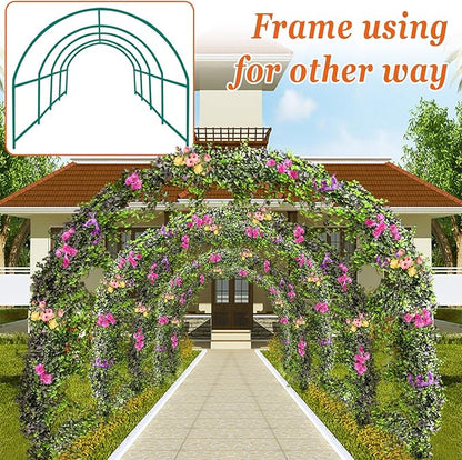 Strong Camel Greenhouse Replacement Frame for 16' X 7' X 7' Larger Hot Garden House , Support Arch Frame Climbing Plants/Flowers/Vegetables (16' X 7' X 7')