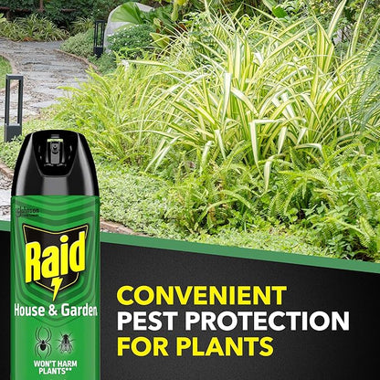 Raid House & Garden Insect Killer Spray, Orange Scent 11 Ounce (Pack of 1)