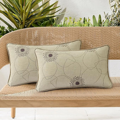 Outdoor Sunbrella Decorative Pillows Pack of 4, 20" x 12" Outdoor Pillow Set for Couch Bed Throw Patio Sofa, Allure Dusk