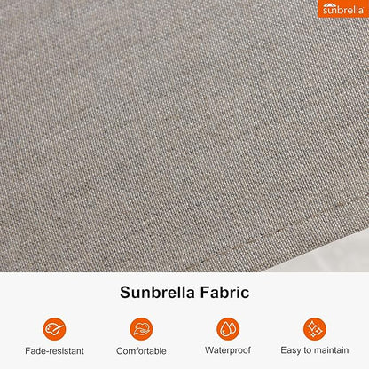 PURPLE LEAF 10' X 13' Patio Large Cantilever Umbrella Outdoor Square Wood Umbrellas Offset Umbrella Heavy Duty Sun Umbrellas for Garden Deck Pool, Heather Taupe