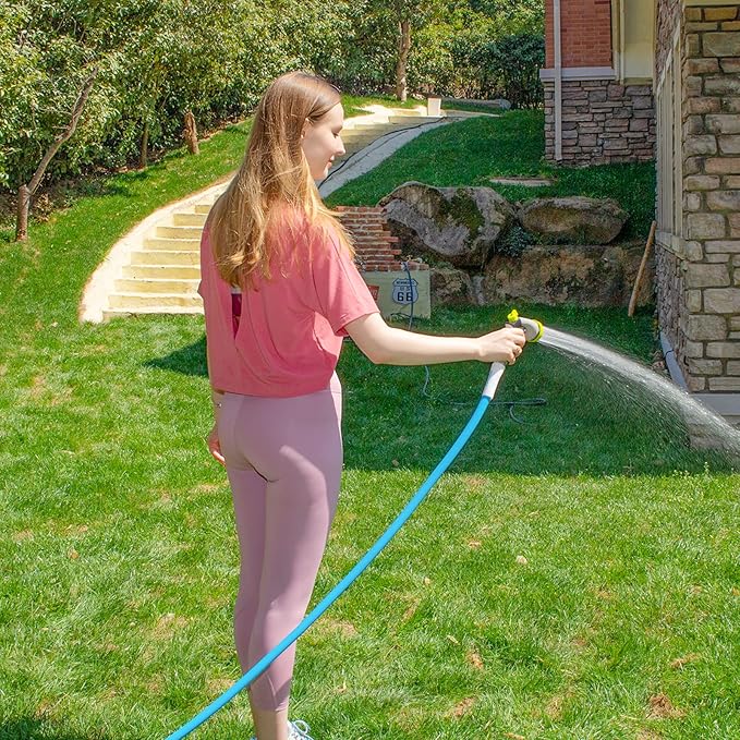 Fevone Garden Hose 50 ft., Lightweight Hybrid Water Hose, Flexible and Durable, Leak-Free Connections