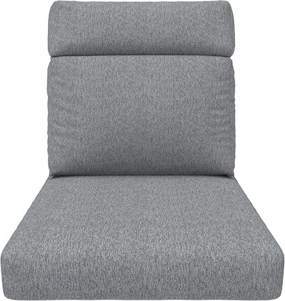 Covers & All Olefin Rectangle High Back Chair Cushion, 420 Denier Supportive Foam Seat and Poly Fill Back Outdoor High Back Chair Cushion, Water and Mold Resistant for Patio High Back Chair Cushions