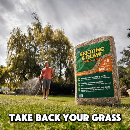 Seeding Straw with Tackifier, 2.5 cu ft (Covers up to 500 Square Feet)