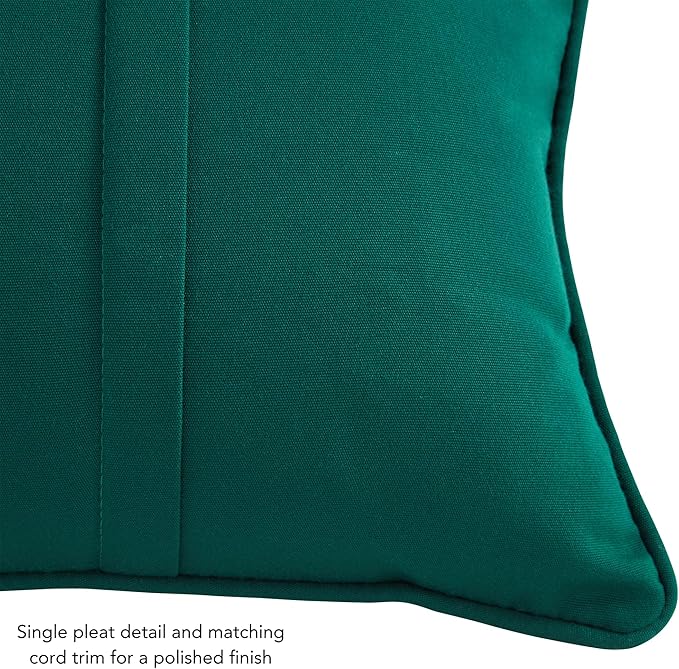 Greendale Home Fashions Sunbrella 20" Square Outdoor Throw Pillow with Removable Cover (Set of 2), Canvas Forest 2 Count