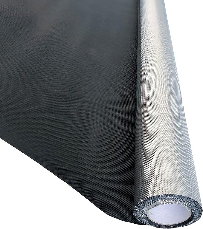 Diamond Grow Film Black Backing Grow Room Light Diffusing Sheeting, High Reflective Totally Light Proof Heat Insulation Silver Horticulture Hydroponic Wall Covering Foil (6.7 MIL 4 x 100 FT)