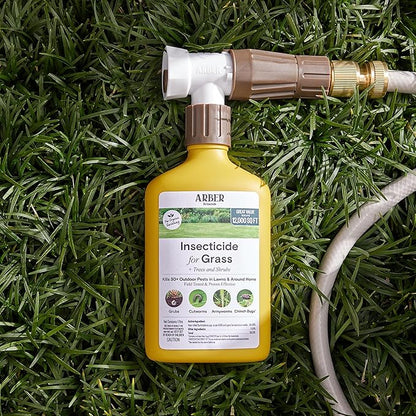 Organic Insecticide for Lawns, Trees & Shrubs – 16oz Ready-to-Spray – Lawn Insect Killer for Grubs, Armyworms & Beetles – Gentle on Grass, People & Pets – Outdoor Bug Spray for Lawn Yard Pest Control