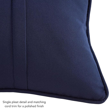 Greendale Home Fashions Sunbrella 20" Square Outdoor Throw Pillow with Removable Cover (Set of 2), Canvas Navy