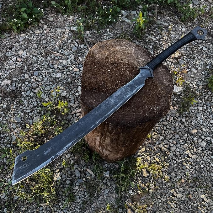 High Manganese Steel Blade Machete for Cutting Trees Heavy Duty Full Tang Outdoor Survival Hunting Tactical Sword