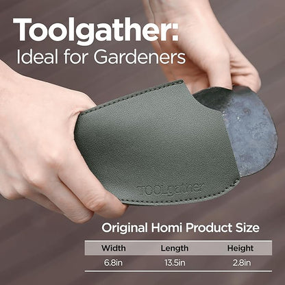 Original Homi Hand Hoe Left-Handed - Traditional Handmade Korean Garden Tool for Weeding Digging & Planting with Forged Steel & Chestnut and Acacia Wood Handle
