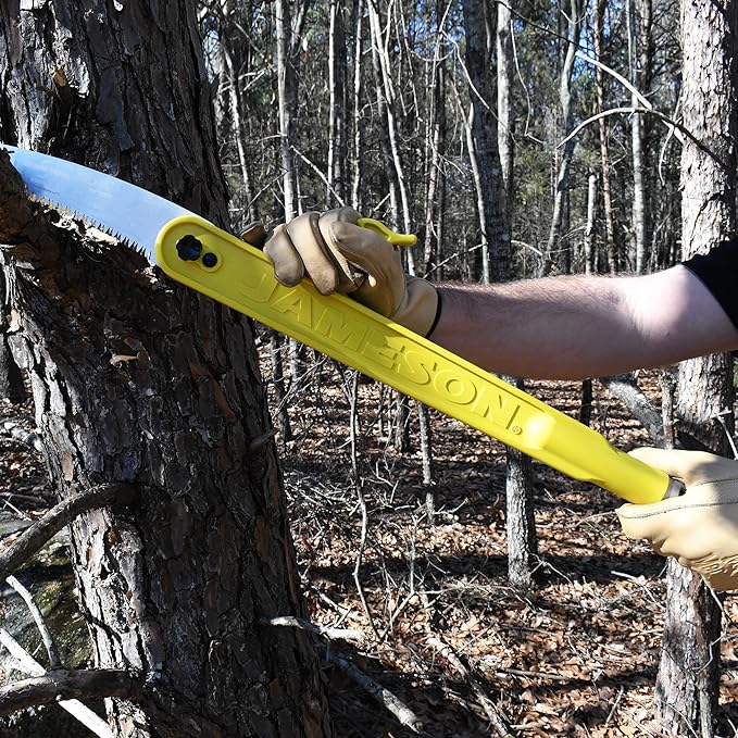 Jameson Folding Pole Saw with 13 inch Barracuda Hard Chrome Plated Tri-Cut Saw Blade