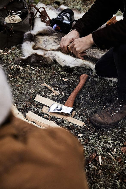 1844 Helko Werk Germany Classic Pathfinder Hatchet - Made in Germany Camping, Bushcraft, Survival, Backpacking, Small Lightweight Hatchet - Head 1.25 lbs, Handle 15 in. (Pathfinder) #11438