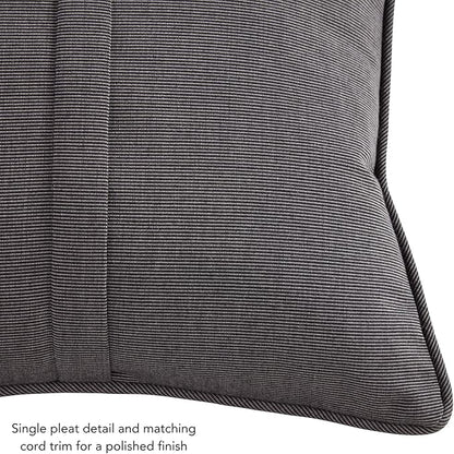 Greendale Home Fashions Sunbrella 20" Square Outdoor Throw Pillow with Removable Cover (Set of 2), Canvas Coal 2 Count