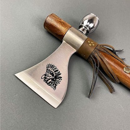 PS 19" Tomahawk Axe Hatchet with Pipe Function. for Camping, Home Decoration, Outdoor Sports Uses