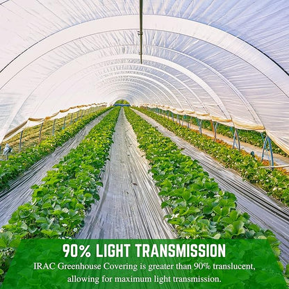 Farm Plastic Supply - Clear IRAC Greenhouse Plastic Sheeting - 6 Mil - (32' x 30') - 4 Year UV Resistant Infrared Anti-Condensate Green House Covering Thermal Greenhouse Plastic 6 mil