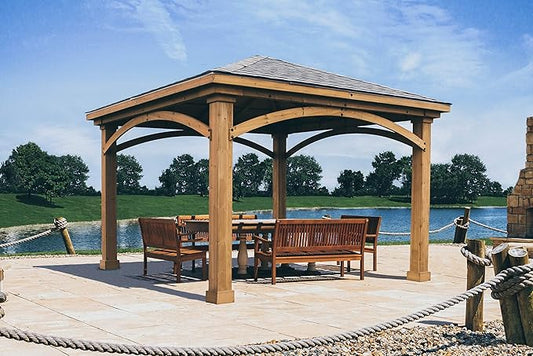 Handy Home Products 19360-6 Brezina Gazebo 12'x12' Cedar Pavilion (Amazon Exclusive)