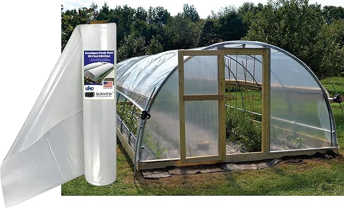 SUNVIEW Greenhouse Clear Plastic Film Polyethylene Covering Gt4 Year 6 Mil 12ft. X 25ft.