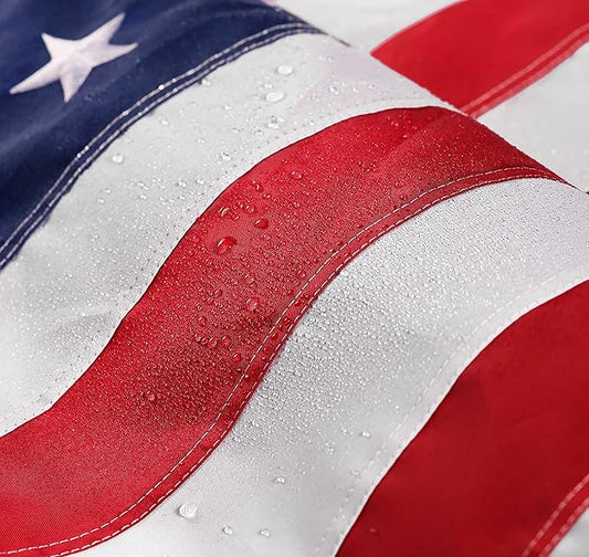 American Flag 4x6 ft: Long Lasting US Flag, Heavy Duty Nylon, Embroidered Stars, Sewn Stripes, Brass Grommets, UV Protection Perfect for Outdoors! USA Flag