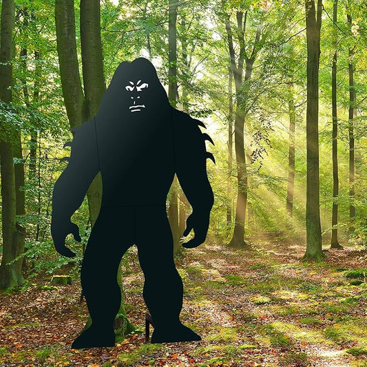 6Ft Tall Bigfoot Metal Outdoor Decor Big Foot Sasquatch Gifts for Men/Women/Dad Unique Bigfoot Silhouette Statues Perfect for Patio and Lawn Decorations, Garden Decor, Yard Art, Yard Display