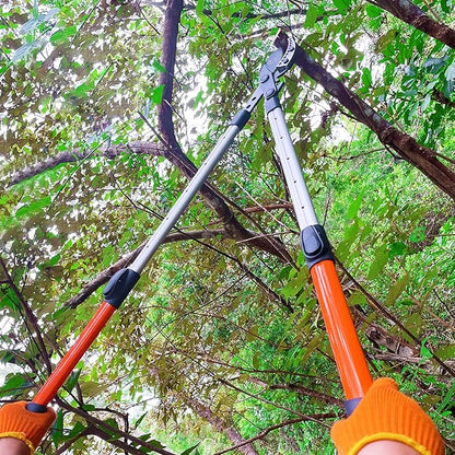Loppers for Tree Trimming Heavy Duty, 26-40 Inch Handle Telescopic Tree Trimmer, Sync Drive Power Lever Pruner, 2 Inch Branch Cutter