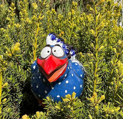 Ceramic Garden Decor - Bird Lawn stake - Outdoor statue - Perfect, unique gifts for gardeners woman, men, yard gifts - Handmade, Frostproof