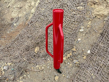 Sandbaggy U & T Post Driver, 30% More Heavier & Sustainable Than Competitors - 15.5 lb Fence Post Driver That Fits up to 2-3/4 inch - 10 Guage Industrial Grade Steel - Red (Pack of 5)