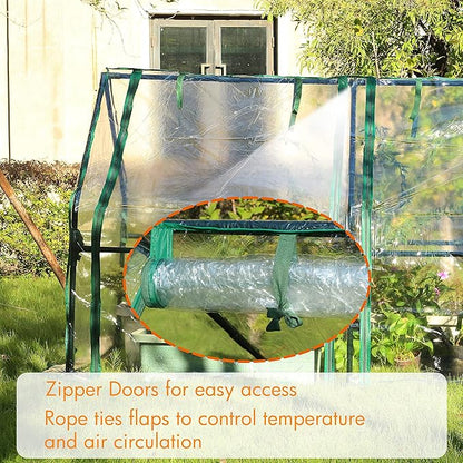 Gardzen Mini Greenhouse Heavy Duty Portable Green House, Clear Tent Small Greenhouse for Indoor Outdoor Plants 71.7”(L) x36.2”(W) x42.5”(H)
