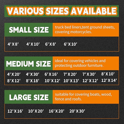 RAINDEWAY Tarps 20x30 Feet,12 Mil Sunshade Striped Tarp Waterproof,Multipurpose Poly Tarp Cover with Grommets and Reinforced Edges,Red/White Tarps