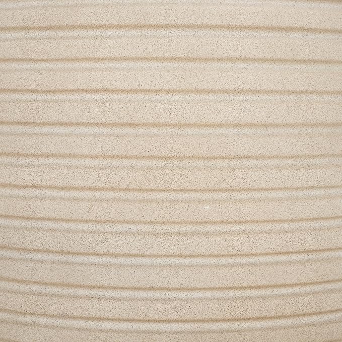 SAFAVIEH Outdoor Collection Jasper Beige Cement Ficonstone Planter Pot Set of 2