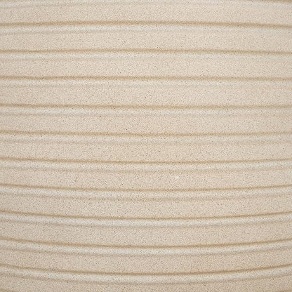 SAFAVIEH Outdoor Collection Jasper Beige Cement Ficonstone Planter Pot Set of 2