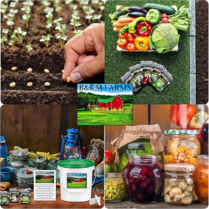 100 Seed Packets, 50 Varieties: Ultimate Seed Vault for Home Food Security & Abundant Gardens by B&KM Farms