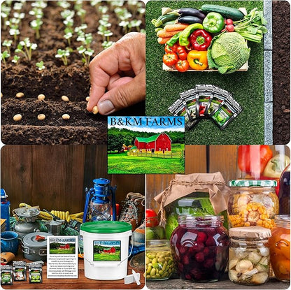 100 Seed Packets, 50 Varieties: Ultimate Seed Vault for Home Food Security & Abundant Gardens by B&KM Farms