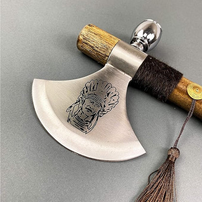PS 19" Tomahawk Axe Hatchet with Pipe Function. for Camping, Home Decoration, Outdoor Sports Uses