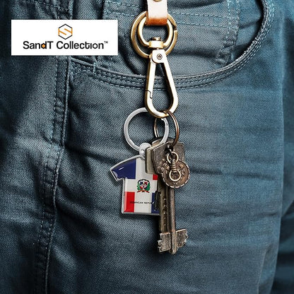 SandT Collection Dominican Republic Flag Keychain - T-Shirt