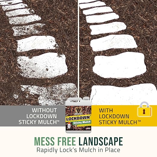 Lockscape Sticky Rock or Sticky Mulch Glue for Landscaping with Sprayer 1 Gallon, Max Rock Glue for Landscape & PetraTools HD101 Bundle, Lockdown Gravel or Mulch for Landscaping Hold (Mulches)