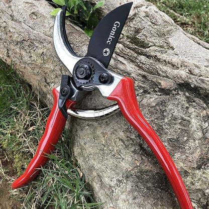 gonicc 8" Professional Sharp Bypass Pruning Shears(GPPS-1002) and Adjustable 33"+ 13" Hedge Shears. Tree Trimmers Secateurs,Hand Pruner, Garden Shears,Clippers for The Garden.