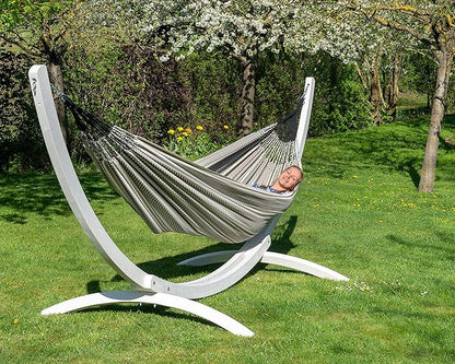 Flora Classic Organic Cotton Hammock - Indoor Outdoor Hammock, Patio Bed Tree Portable Hammock, 2 Person Double Hammock - King, Zebra