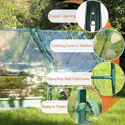 Gardzen Mini Greenhouse Heavy Duty Portable Green House, Clear Tent Small Greenhouse for Indoor Outdoor Plants 71.7”(L) x36.2”(W) x42.5”(H)